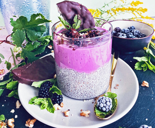 Wellness-Genuss: Brombeeren-Joghurt-Schoko-Dessert