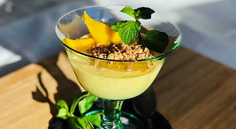 Wellness Mango Chia Sojajoghurt Dessert